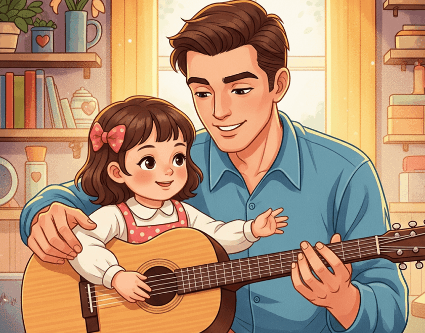 楽器を習う子供のイラスト
